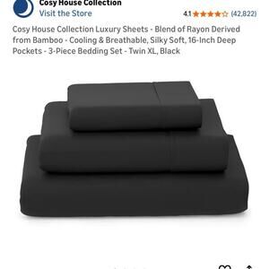 Cosy House Collection Everyday 1500 Series Bed Sheet Set - Black Size Full